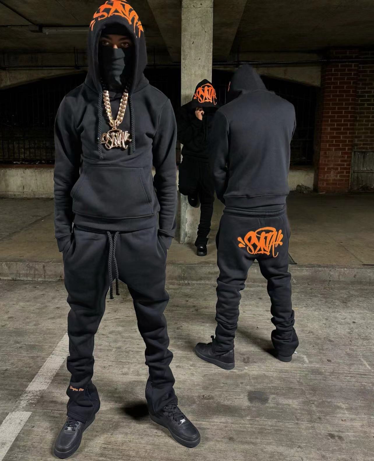 SYNA Tracksuit BLACK/ORANGE