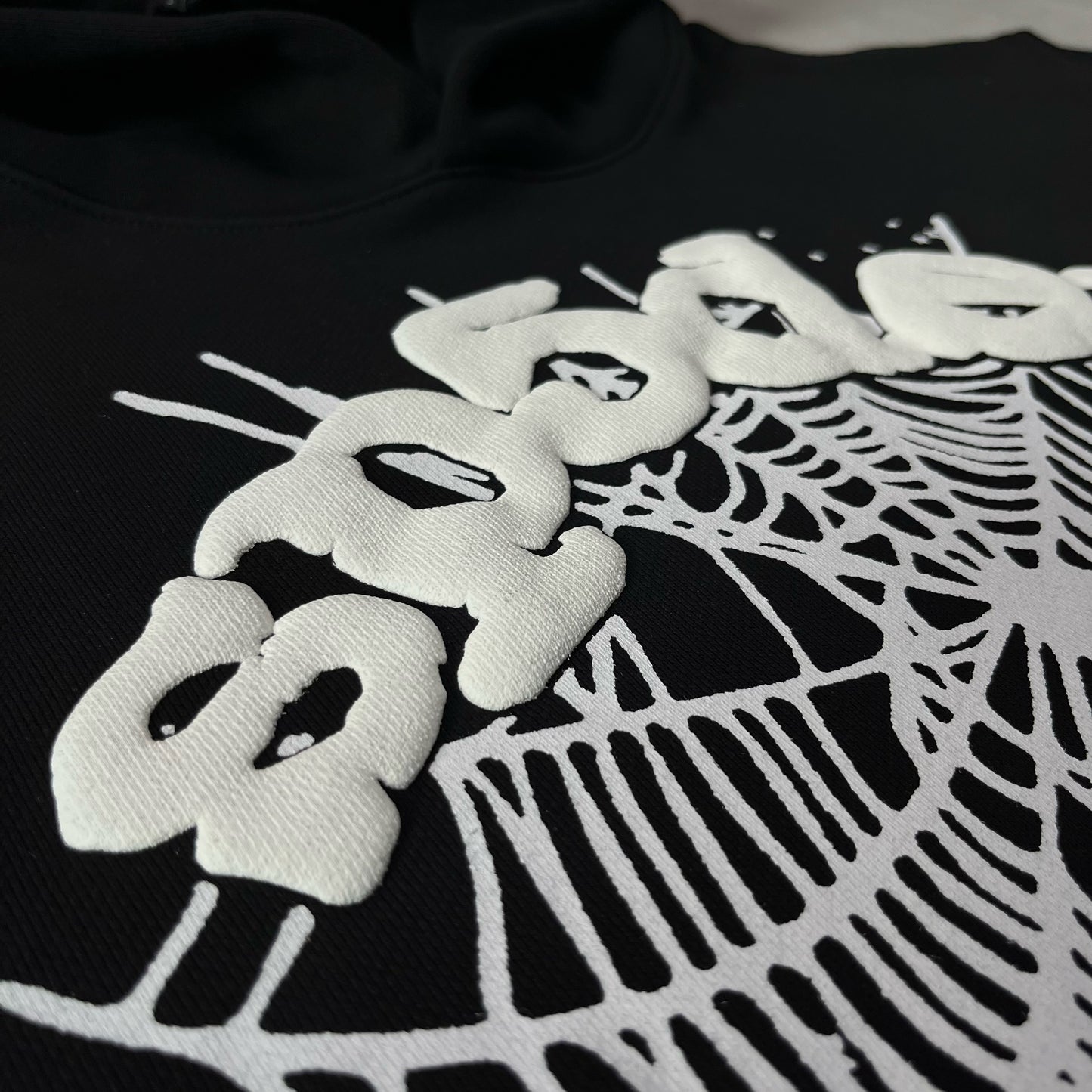 Sp5der OG Web Hoodie Black+White
