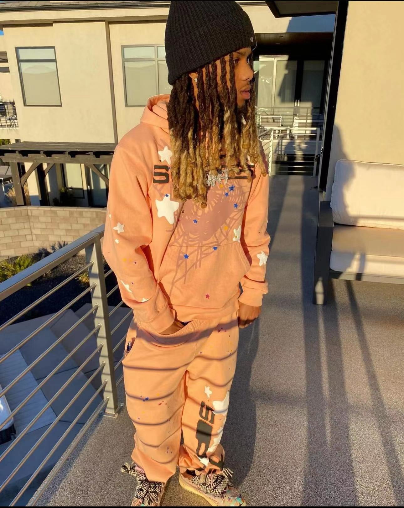 SP5DER YELLOW PEACH HOODIE