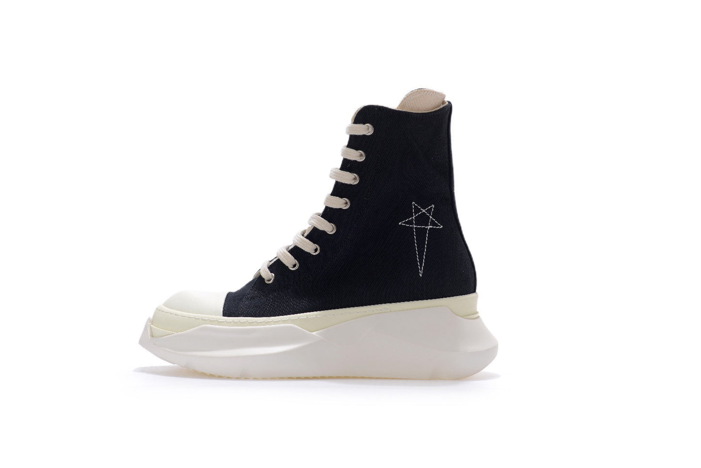 ROK produces owens ramones high-top men's shoes IP foam tank sole abstract double-bottom heightened shoes