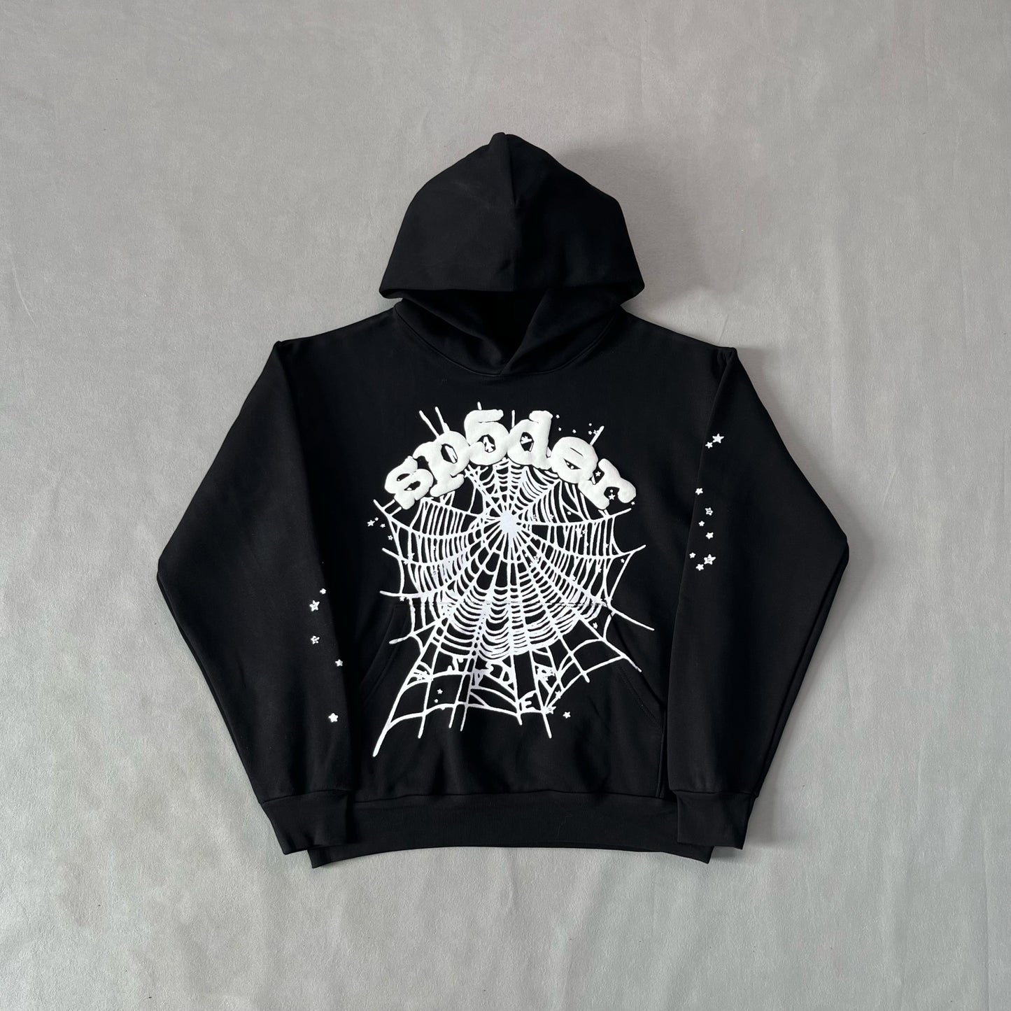 Sp5der OG Web Hoodie Black+White