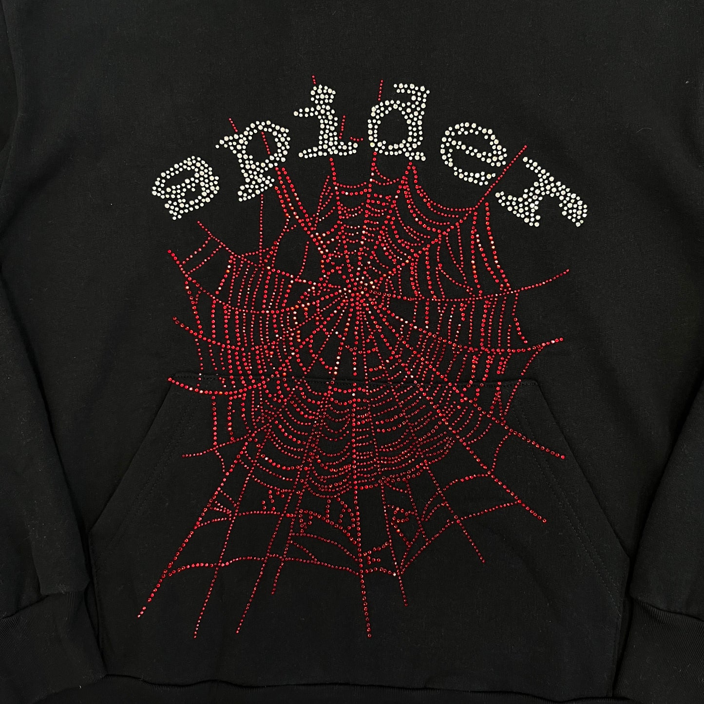 Sp5der OG Rhinestone Logo Hoodie