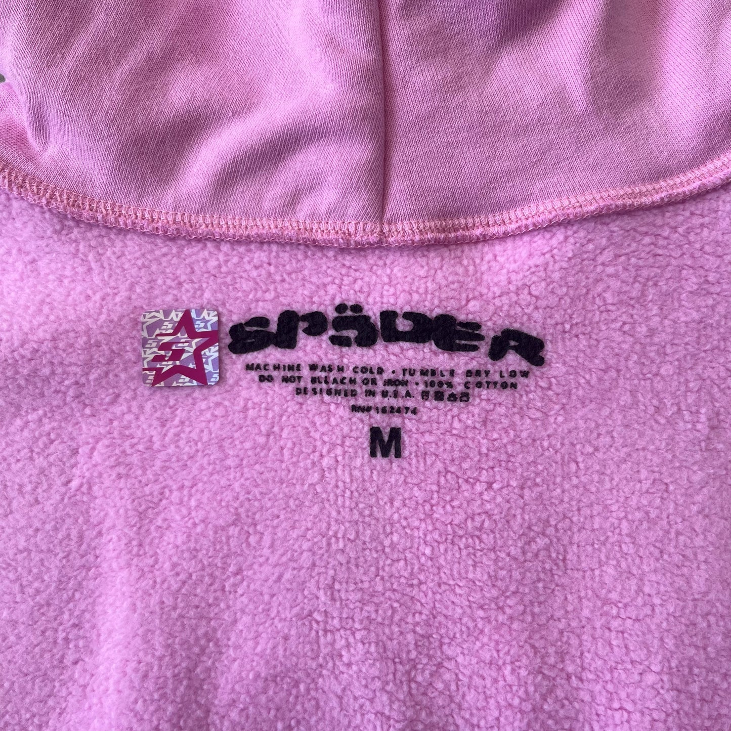 Sp5der OG Web Hoodie Pink