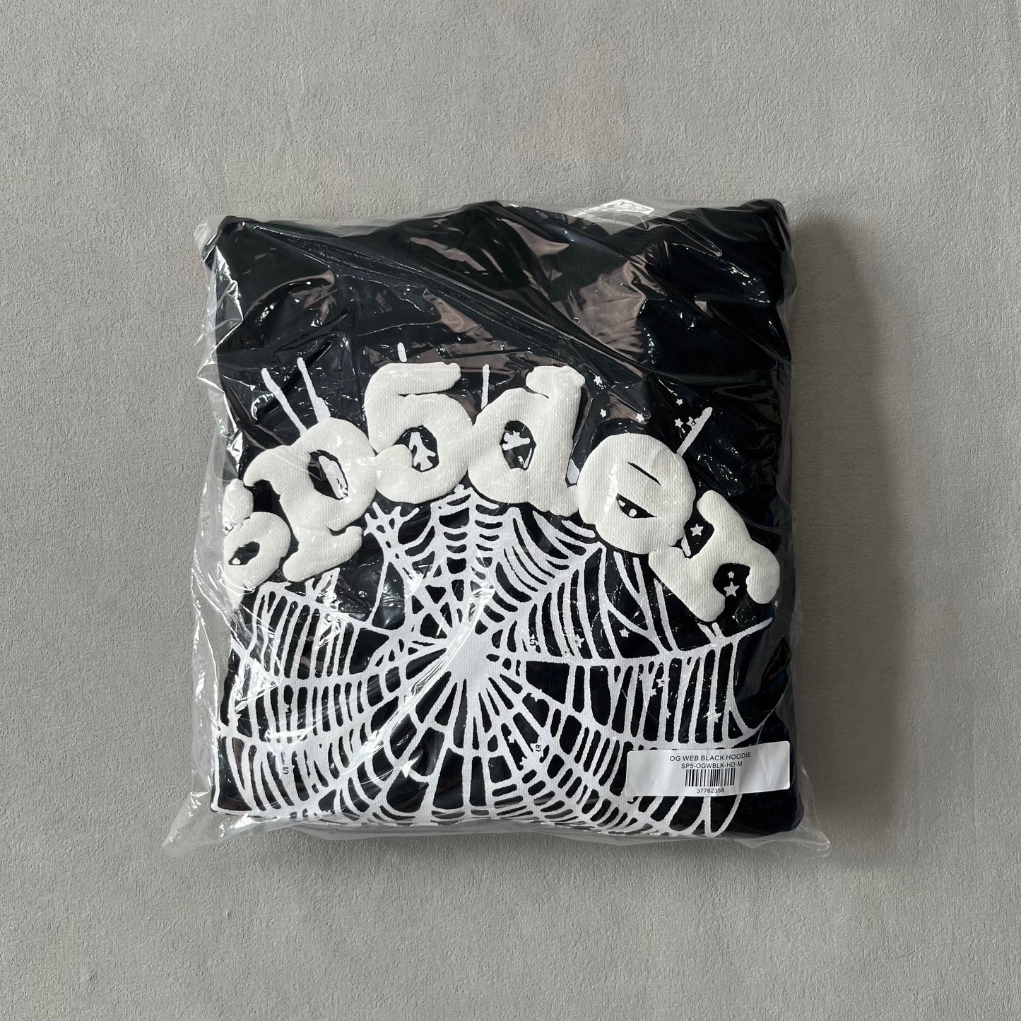 Sp5der OG Web Hoodie Black+White