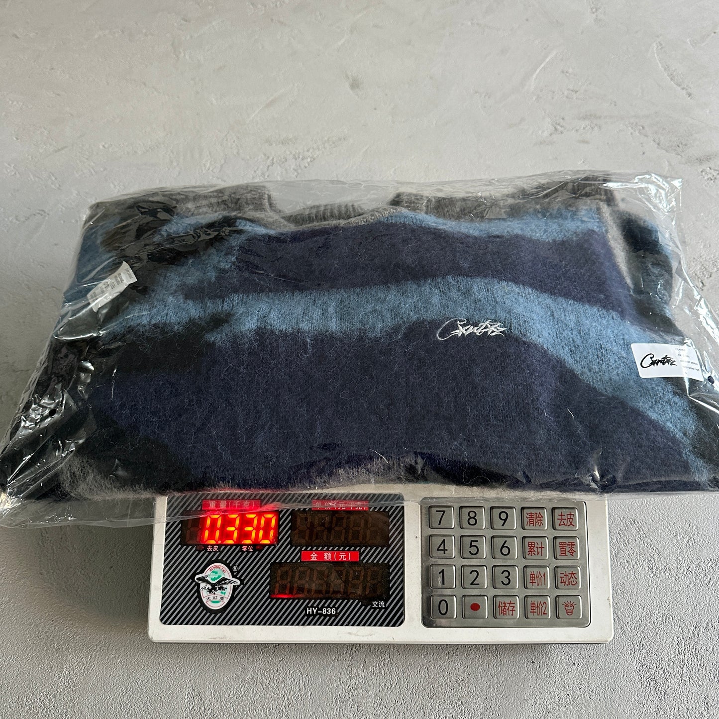Corteiz Mohair kmit sweater deep ocean camo