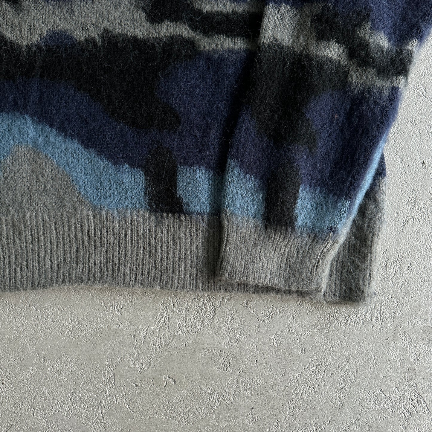 Corteiz Mohair kmit sweater deep ocean camo