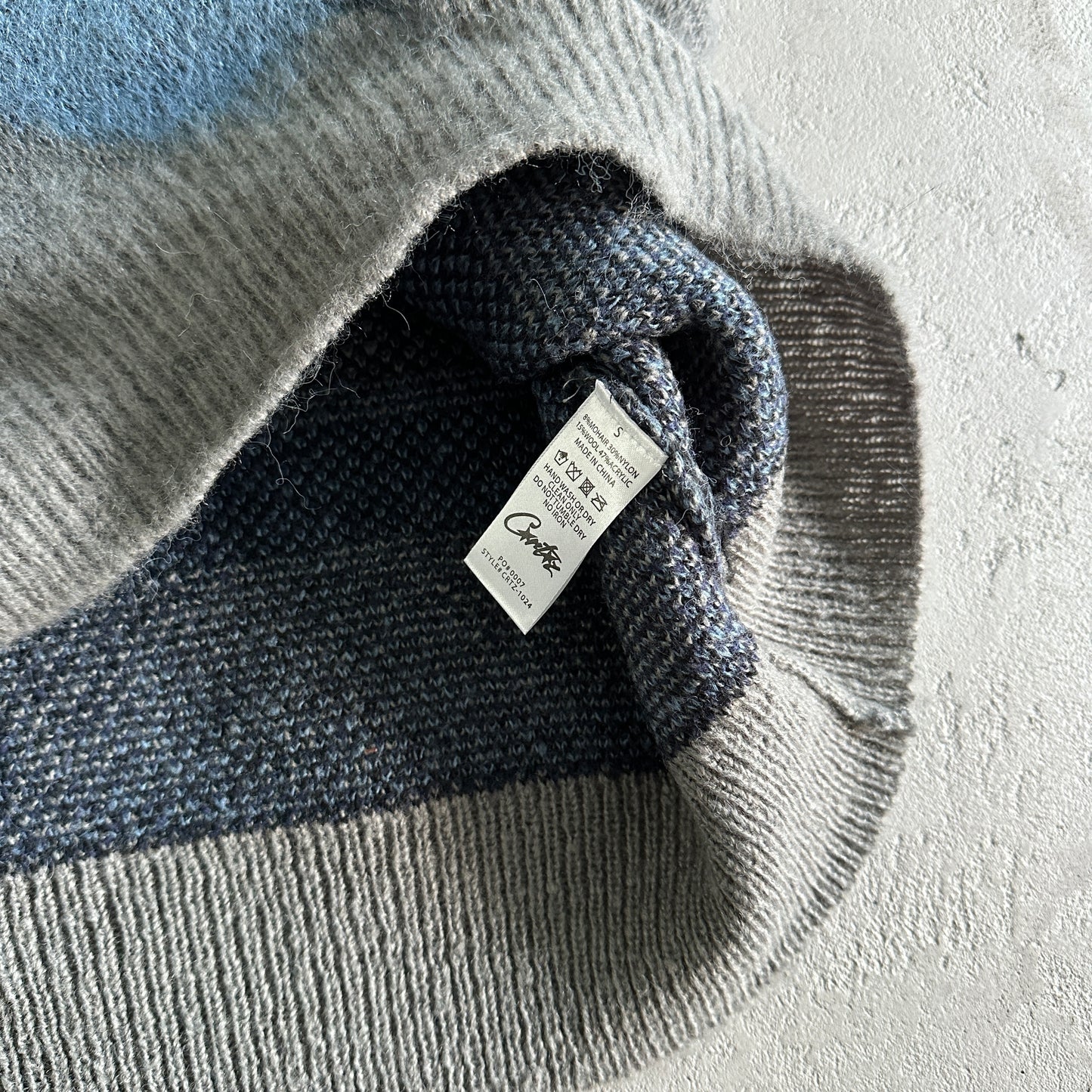 Corteiz Mohair kmit sweater deep ocean camo