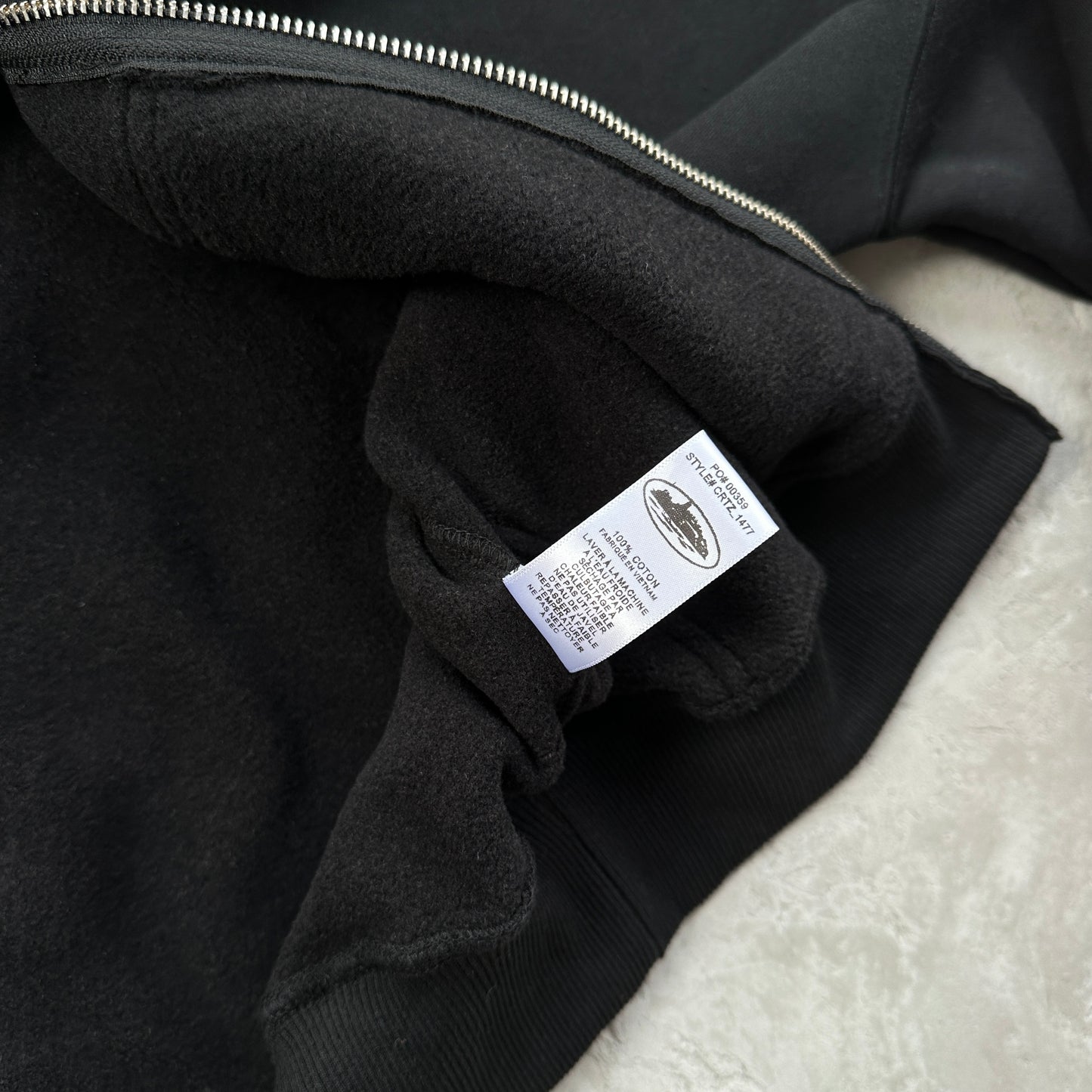 Corteiz Superior V2 Zip-Up Hoodie Black