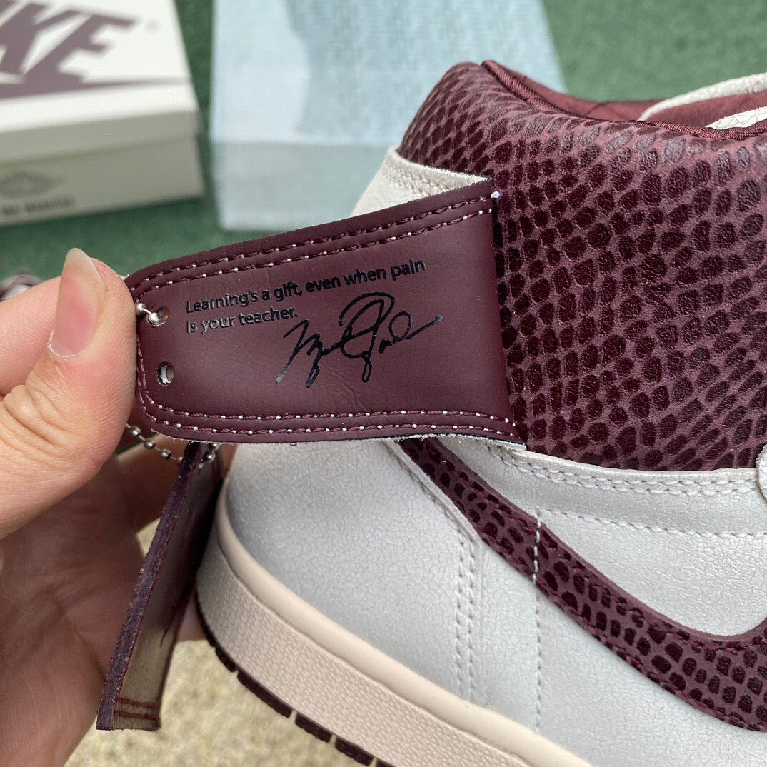 【LJR】A Ma Maniere × Nike Air Jordan 1 Retro High OG "Sail and Burgundy"