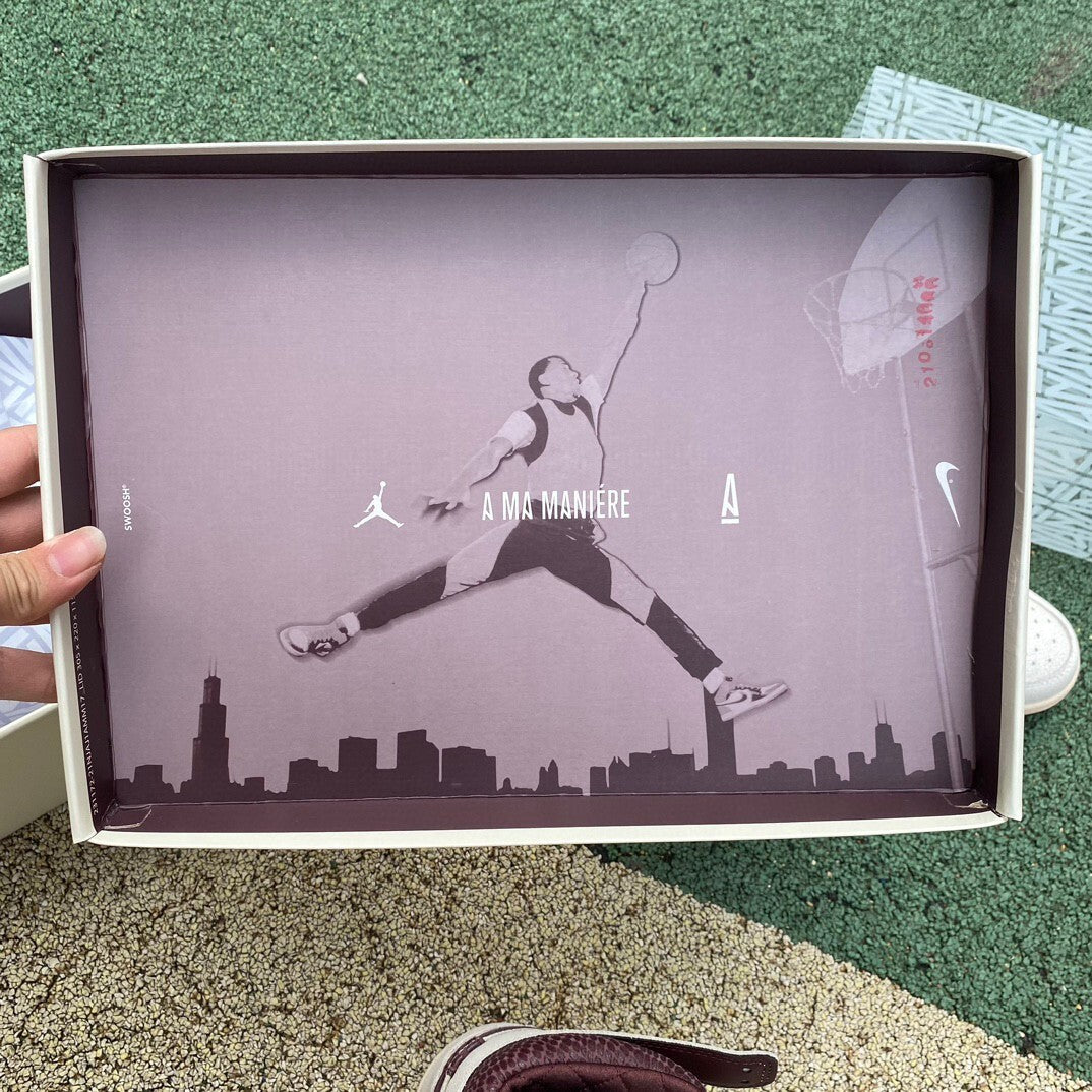 【LJR】A Ma Maniere × Nike Air Jordan 1 Retro High OG "Sail and Burgundy"
