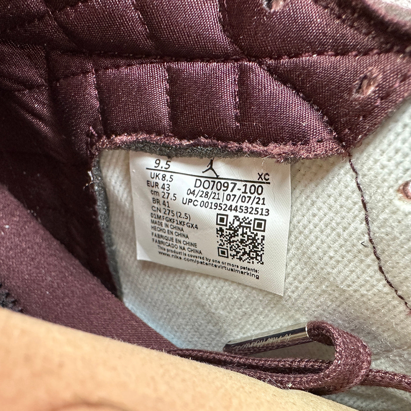 【LJR】A Ma Maniere × Nike Air Jordan 1 Retro High OG "Sail and Burgundy"