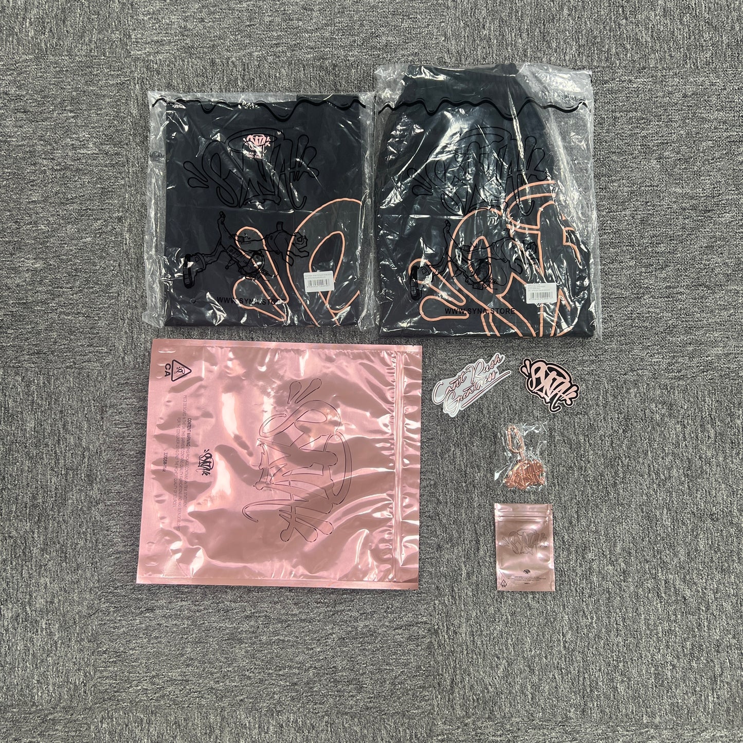 SynaWorld Short Set-Black Rose Gold