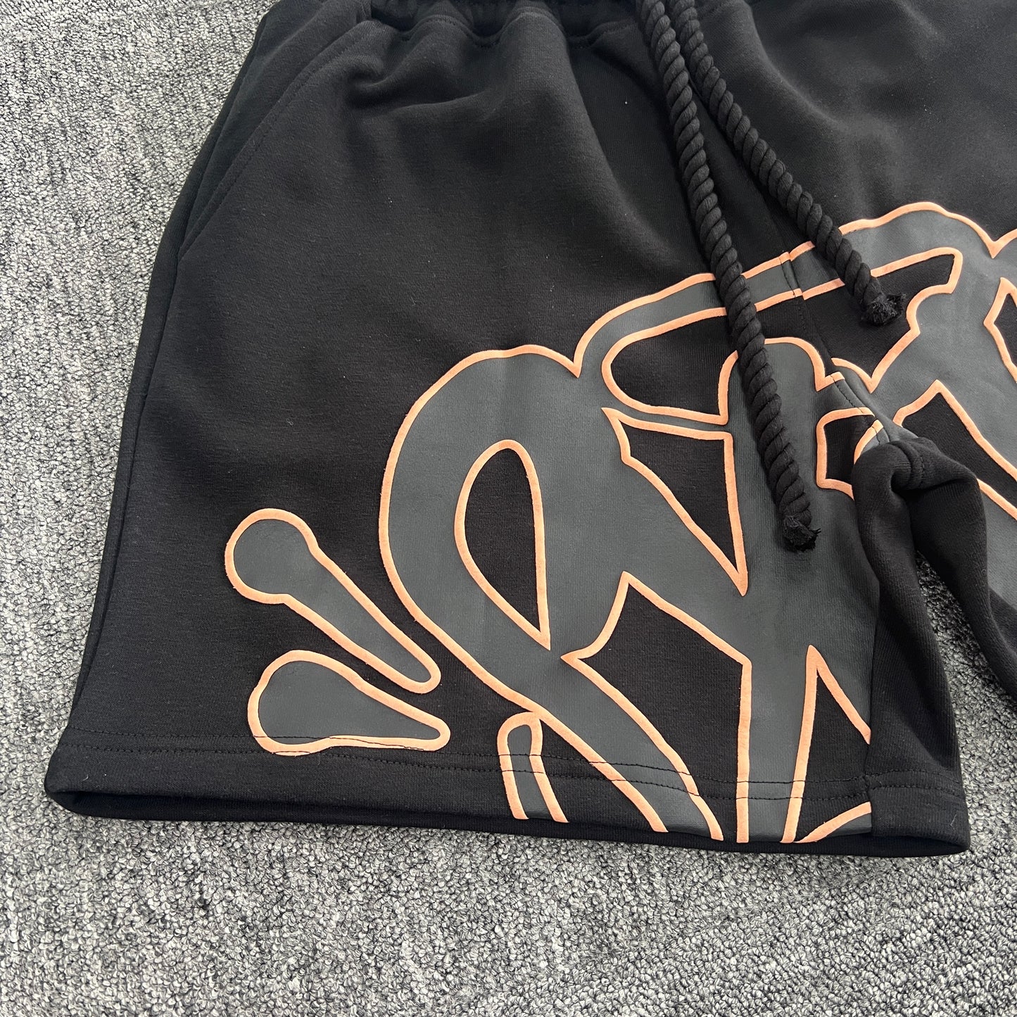 SynaWorld Short Set-Black Rose Gold
