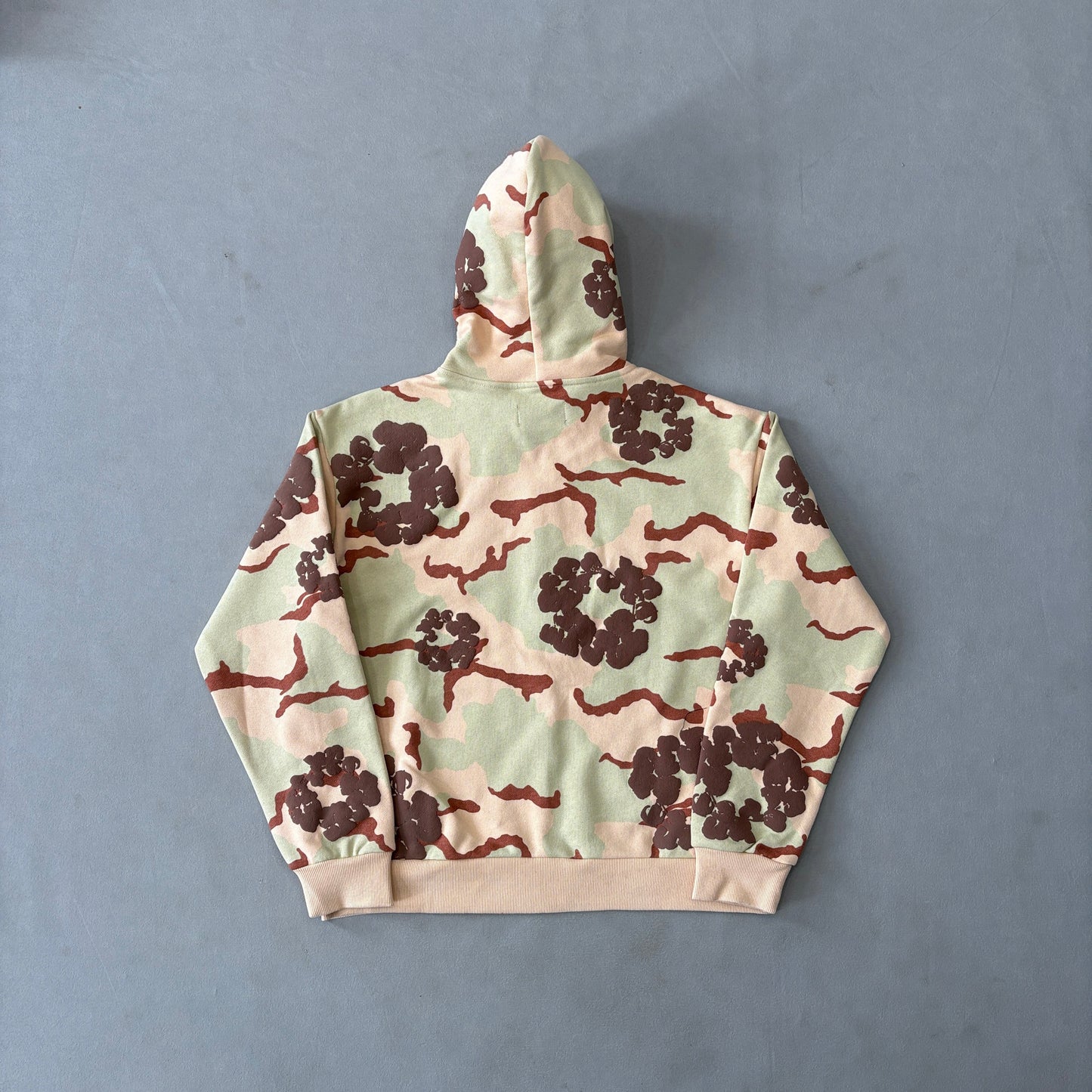 Denim Tears The C0tton Wreath Zip Sweatshirt Tan Camo