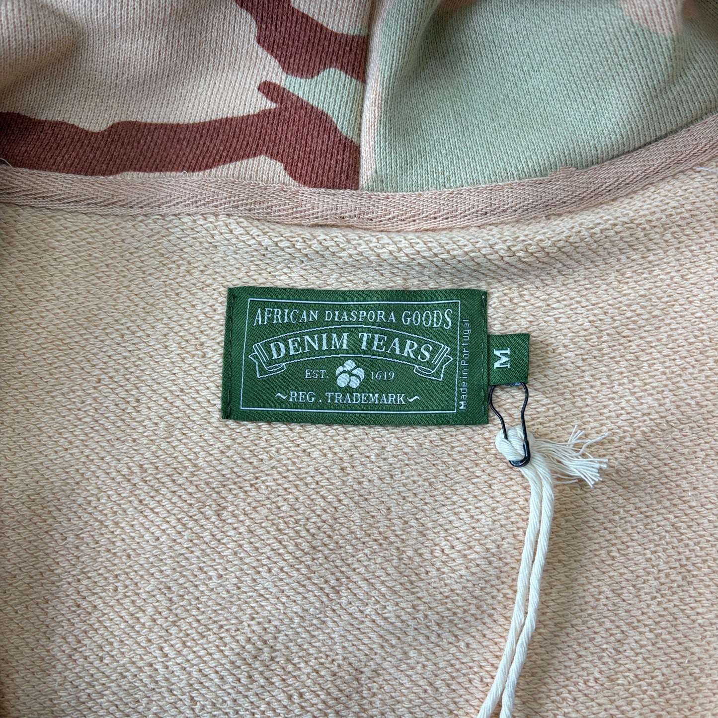 Denim Tears The C0tton Wreath Zip Sweatshirt Tan Camo