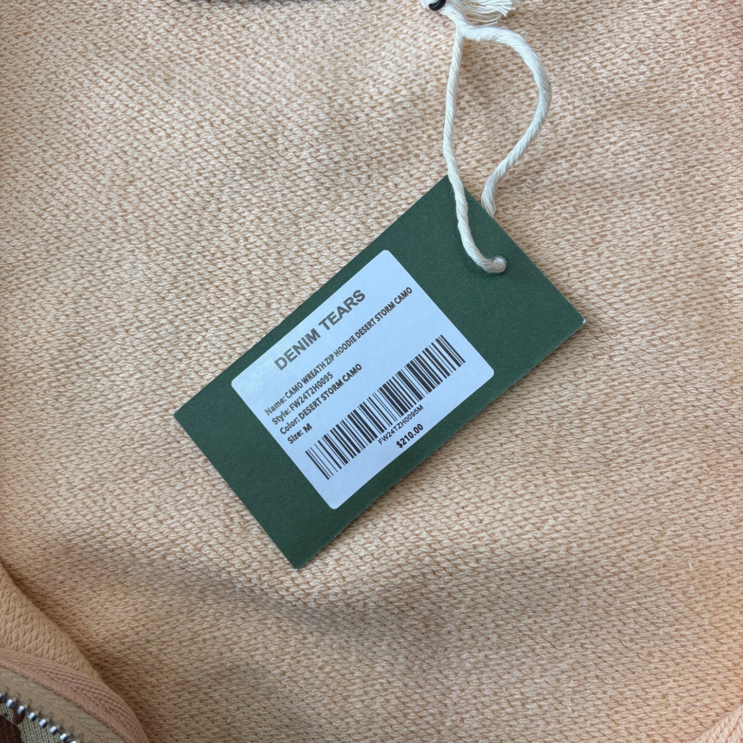 Denim Tears The C0tton Wreath Zip Sweatshirt Tan Camo