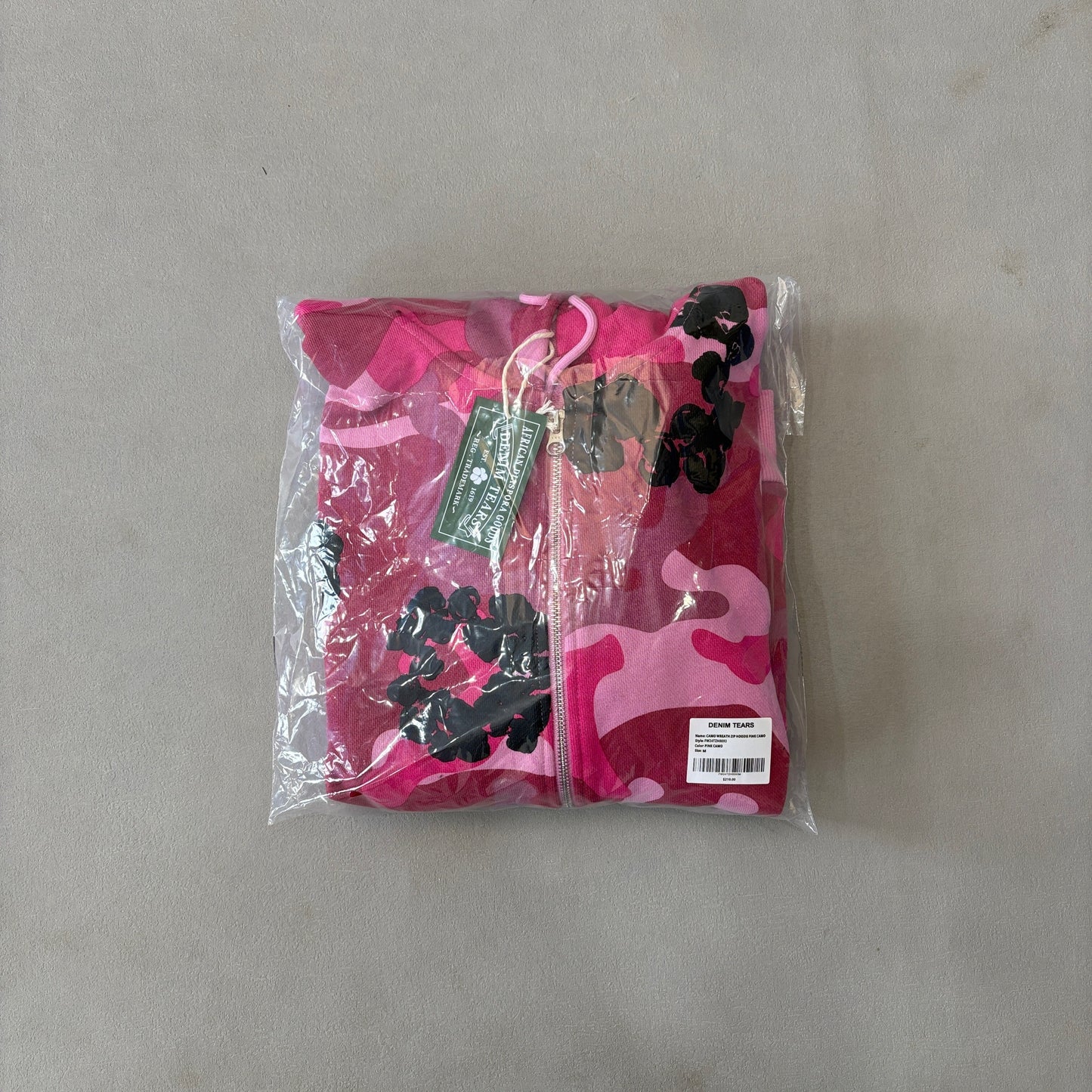 Denim Tears The C0tton Wreath Zip Sweatshirt Pink Camo