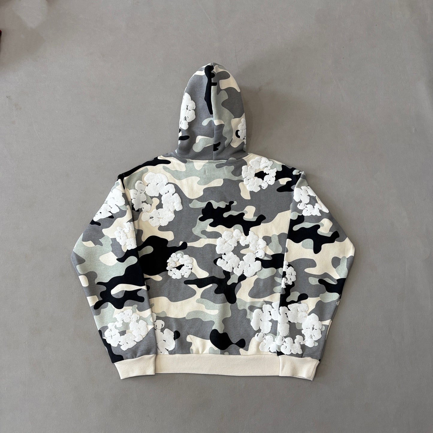 Denim Tears The Cotton Wreath Zip Sweatshirt White Camo