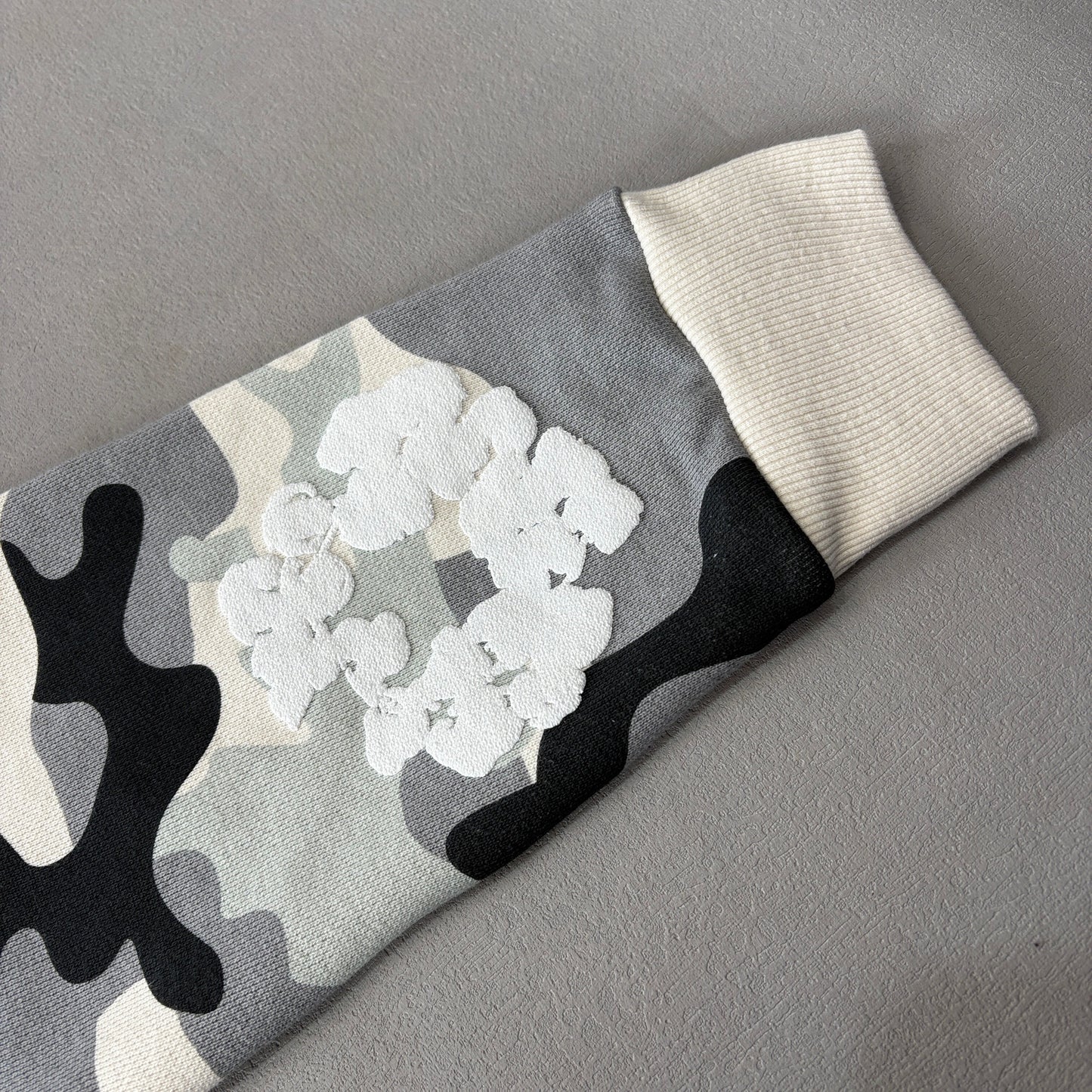Denim Tears The Cotton Wreath Zip Sweatshirt White Camo