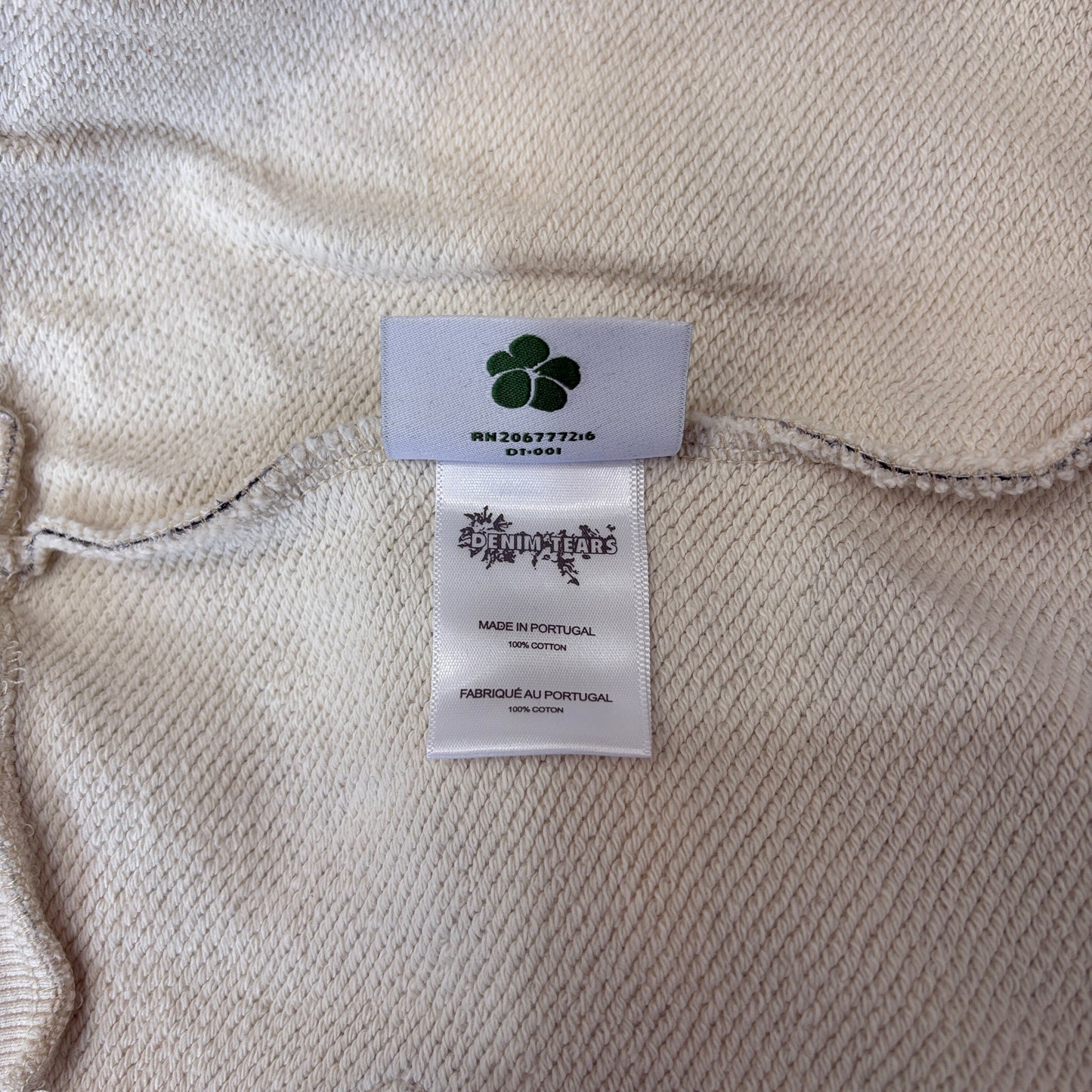 Denim Tears The Cotton Wreath Zip Sweatshirt White Camo