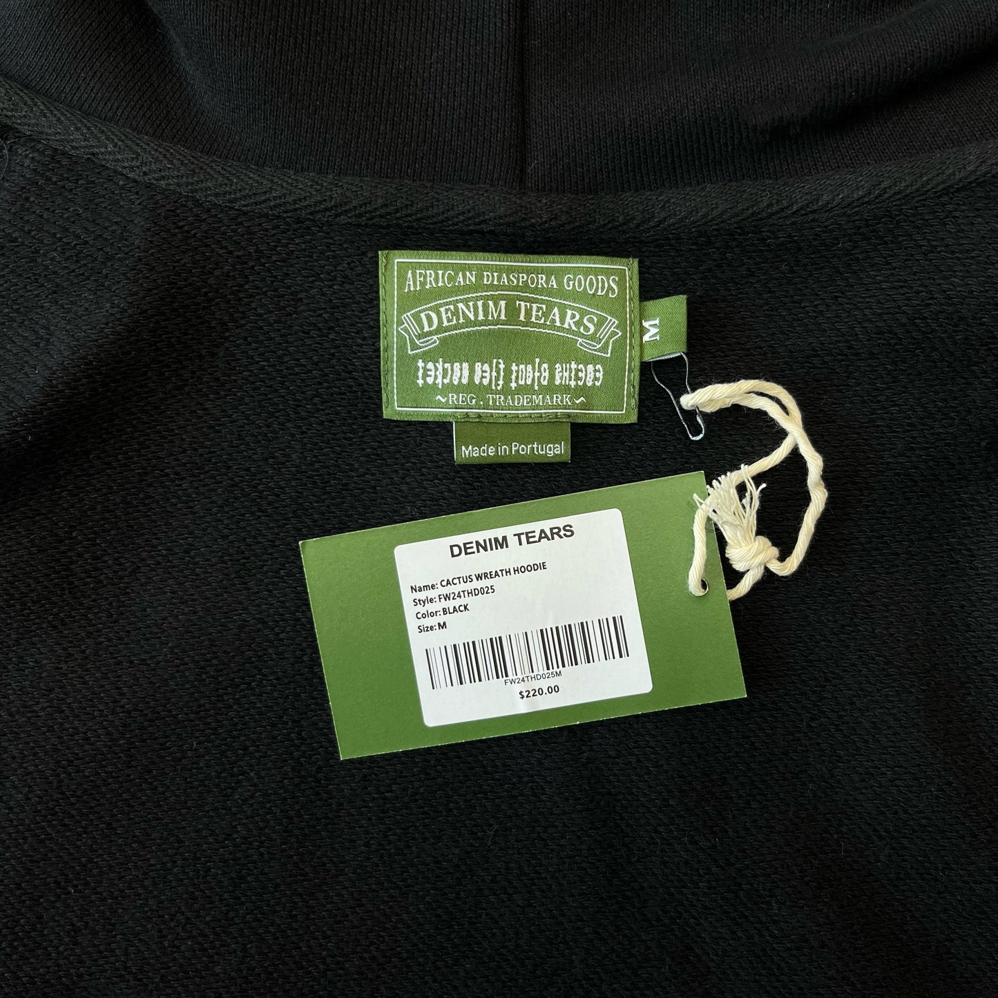 Denim Tears x CPFM Cactus Tears Wreath Hoodie Black