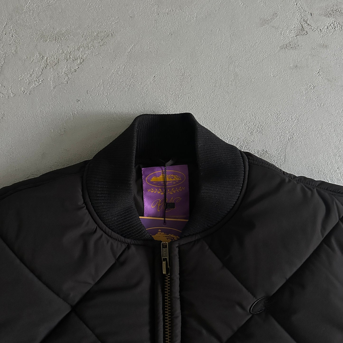 Corteiz Olde English Quilted Bomber Jacket