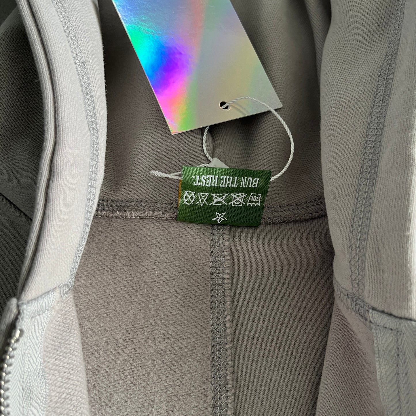 Corteiz Superior V2 Zip-Up Hoodie Stone Grey