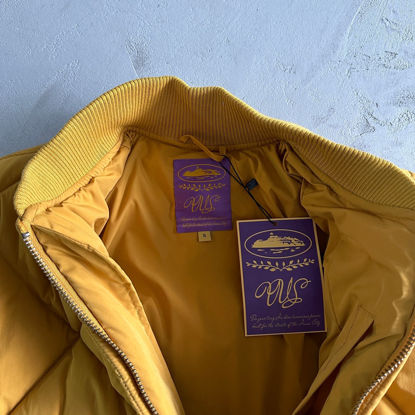 Corteiz Olde English Quilted Bomber Jacket