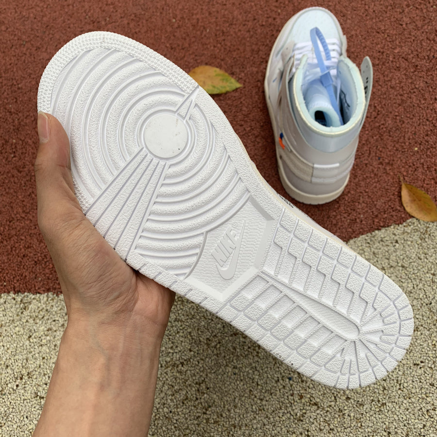 【LJR】 OFF-WHITE x Air Jordan 1 White AJ1 Ow