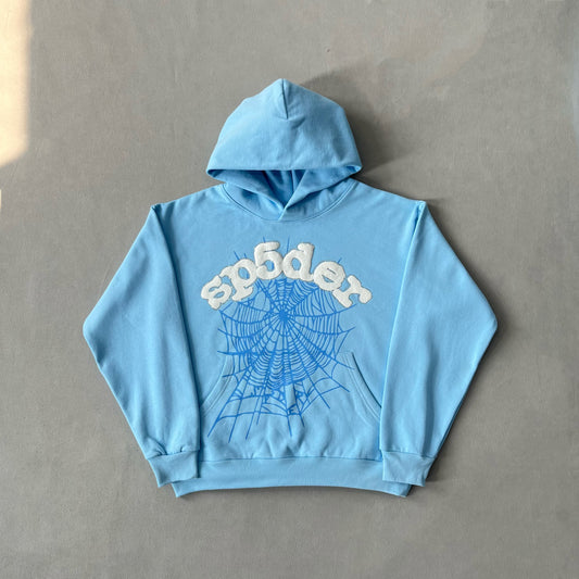 Sp5der Web Hoodie Sky BIue