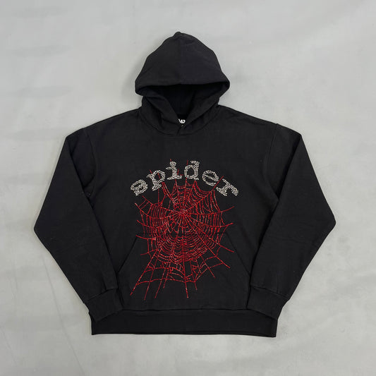 Sp5der OG Rhinestone Logo Hoodie