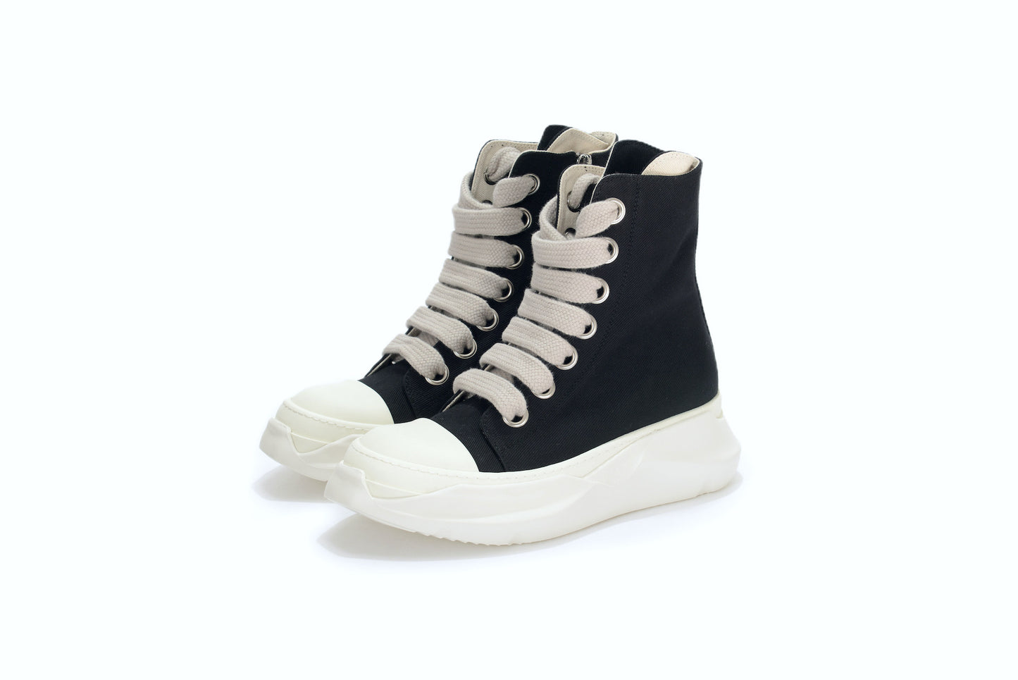 ROK produces owens ramones high-top men's shoes IP foam tank sole abstract double-bottom heightened shoes