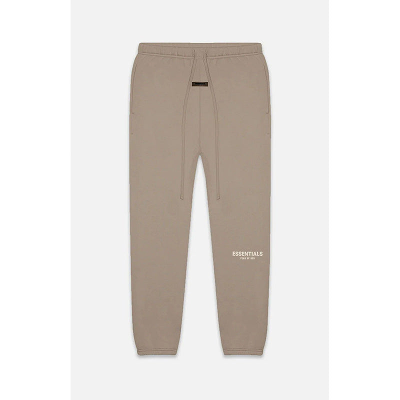 2022SS Flannel Pants White Flocked Print ESSENTIALS Cross Border Sweatpants