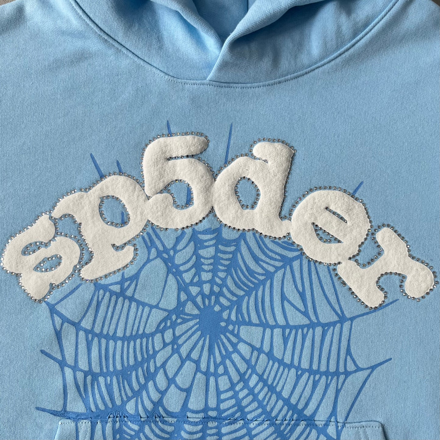 Sp5der Web Hoodie Sky BIue
