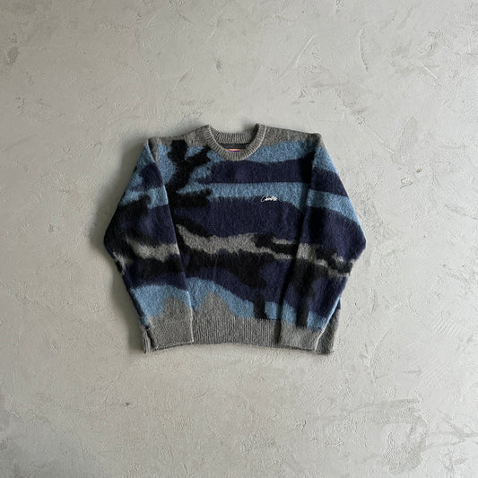 Corteiz Mohair kmit sweater deep ocean camo