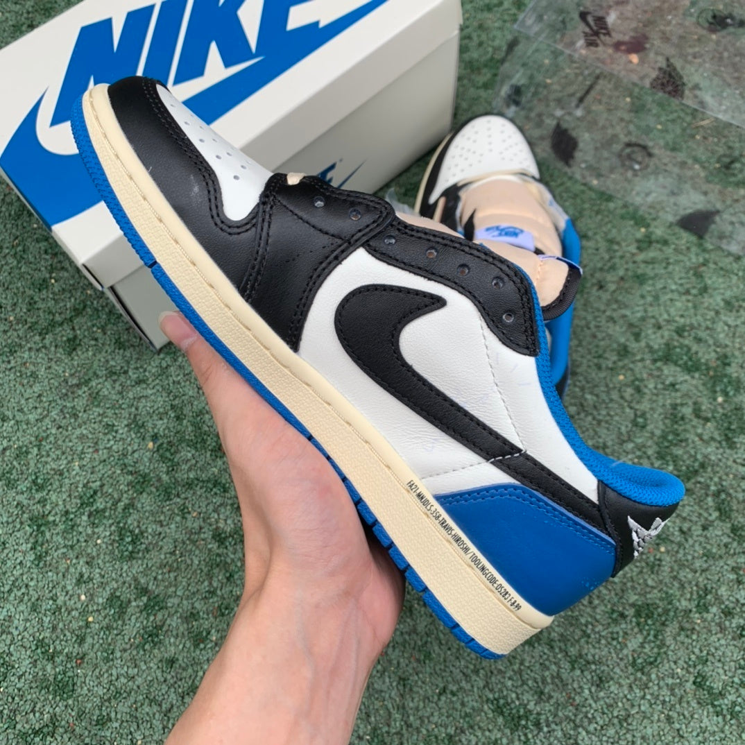 【LJR】Air Jordan 1 Travis Scott x Fragment “Military Blue Low”