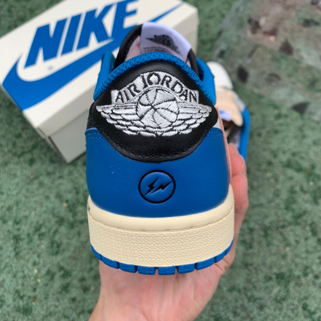 【LJR】Air Jordan 1 Travis Scott x Fragment “Military Blue Low”