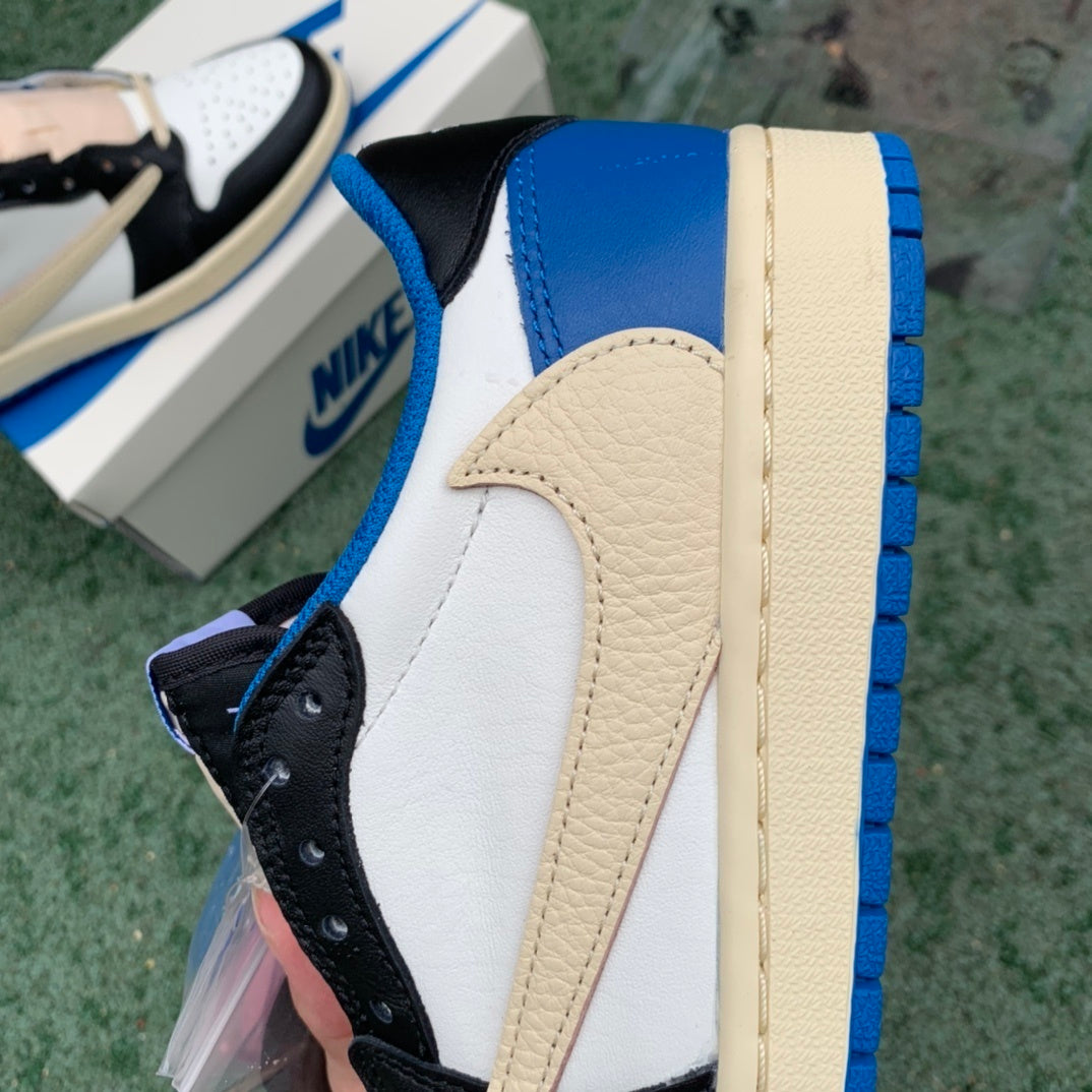 【LJR】Air Jordan 1 Travis Scott x Fragment “Military Blue Low”