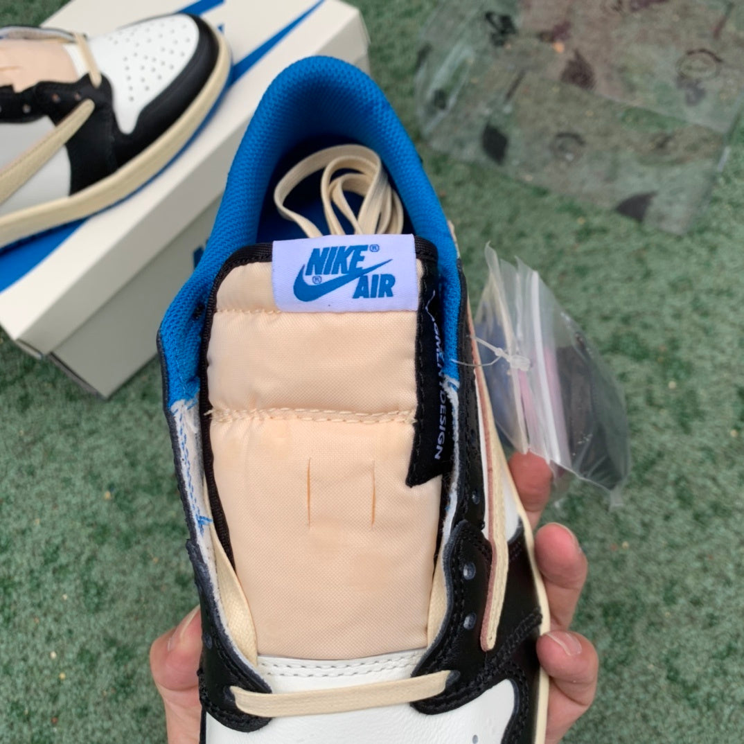 【LJR】Air Jordan 1 Travis Scott x Fragment “Military Blue Low”
