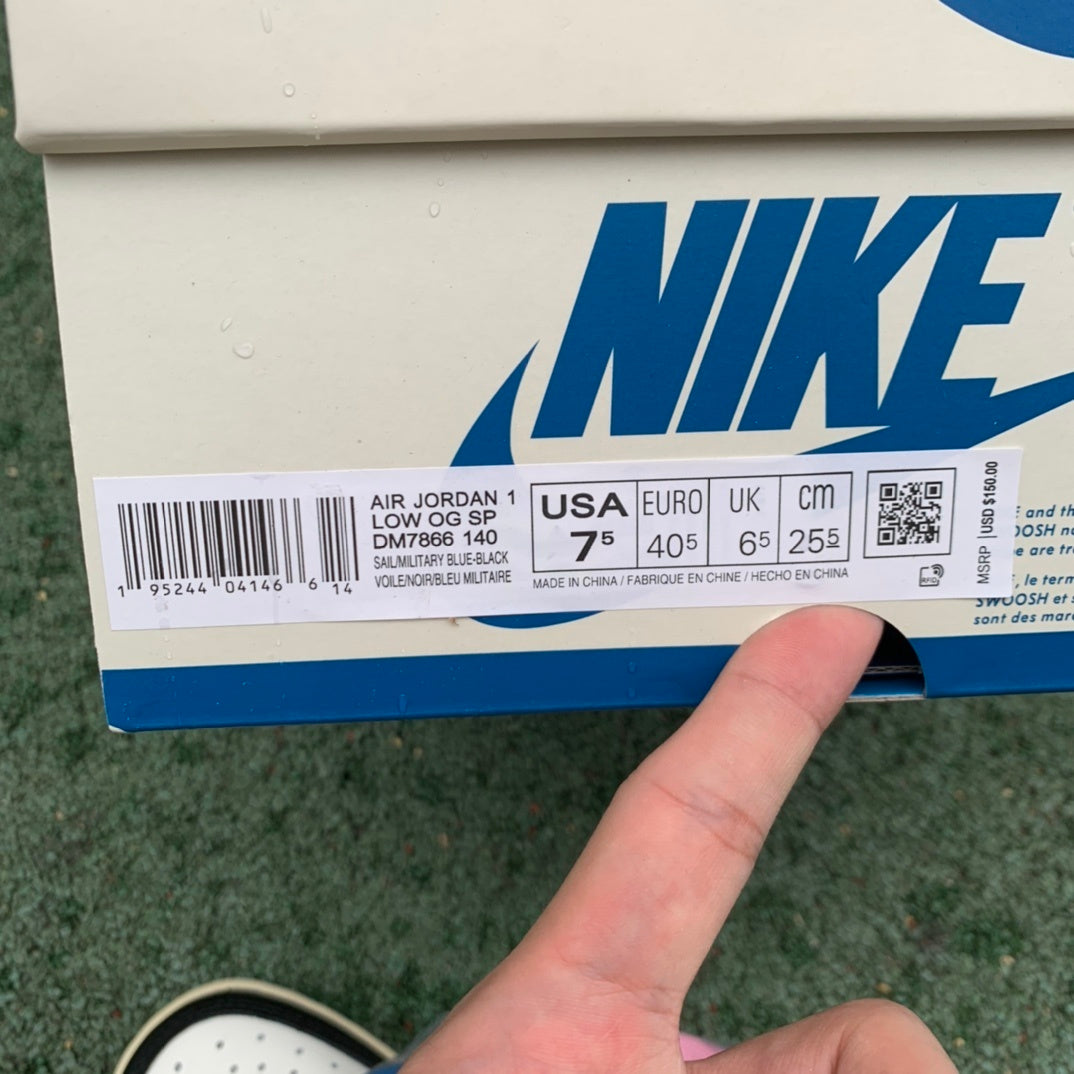 【LJR】Air Jordan 1 Travis Scott x Fragment “Military Blue Low”