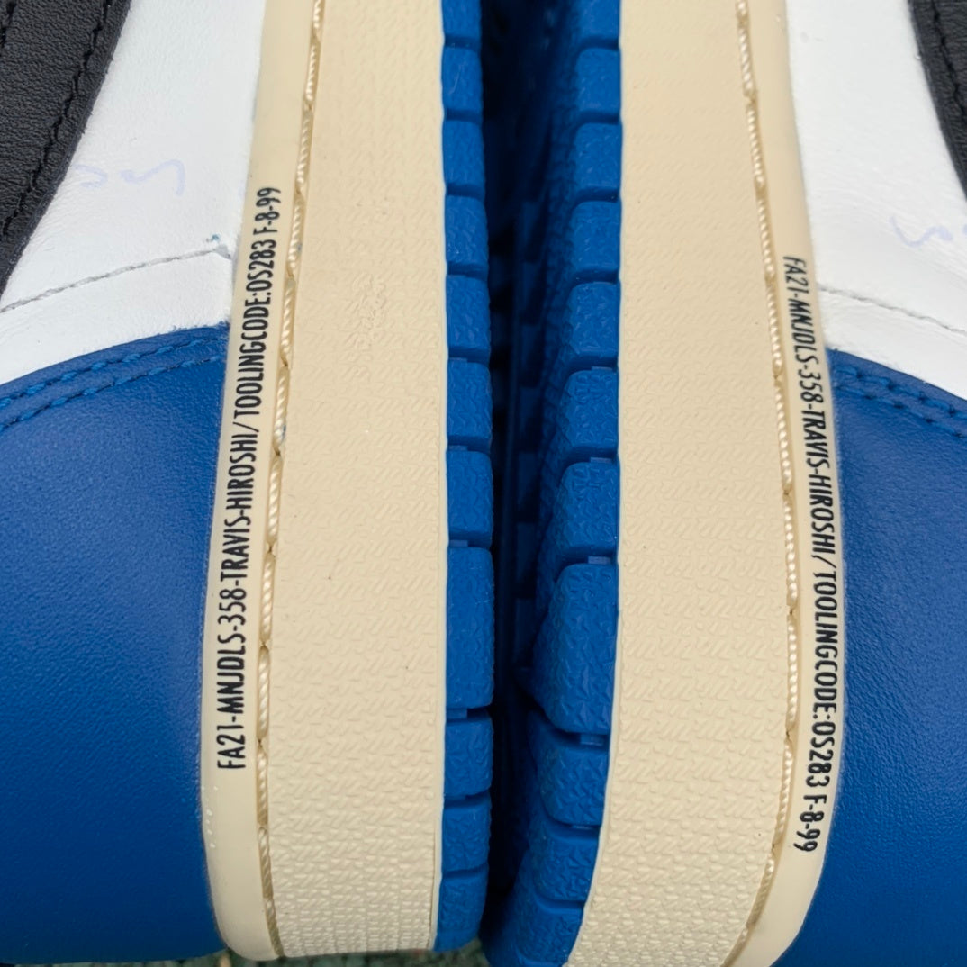 【LJR】Air Jordan 1 Travis Scott x Fragment “Military Blue Low”