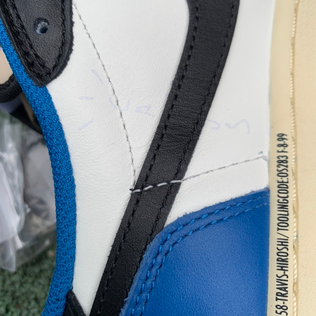 【LJR】Air Jordan 1 Travis Scott x Fragment “Military Blue Low”