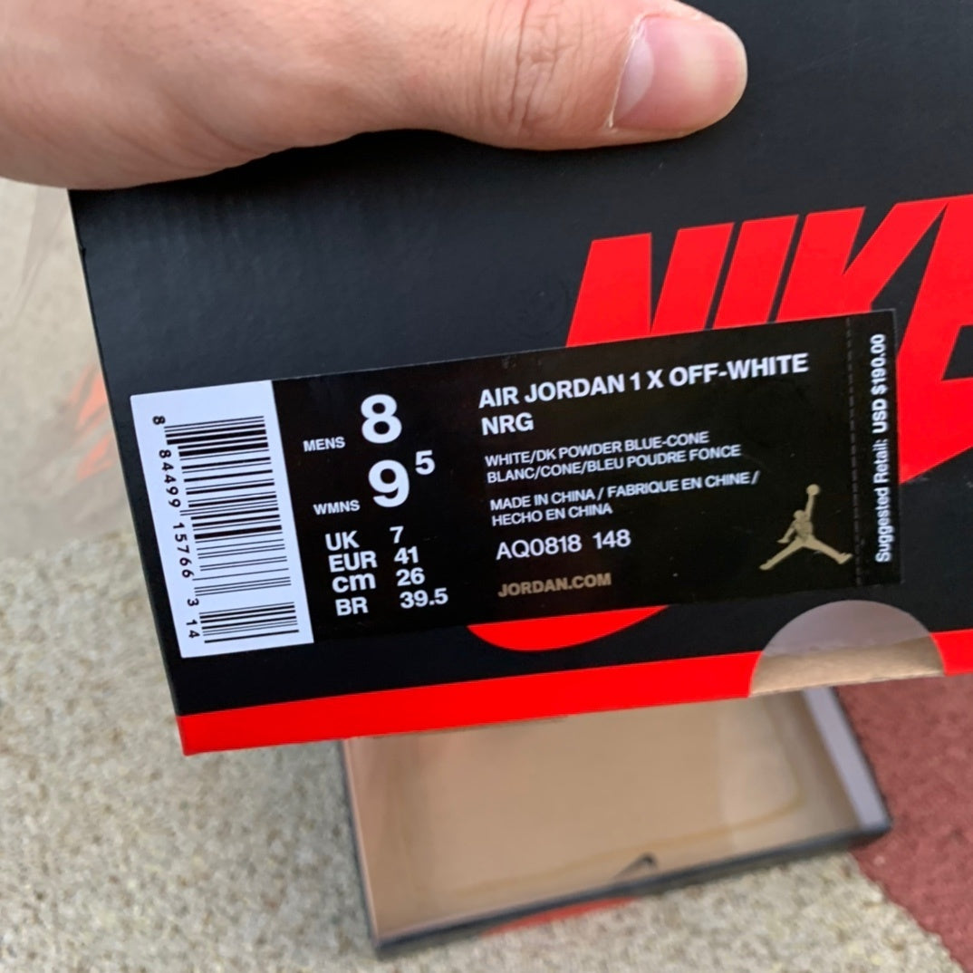 【LJR】 OFF-WHITE x Jordan Air Jordan 1 Retro High OG "UNC"