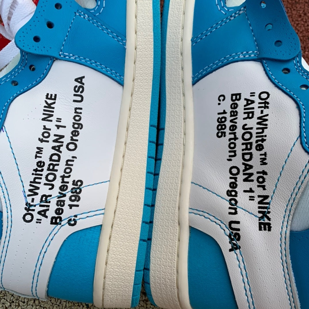 【LJR】 OFF-WHITE x Jordan Air Jordan 1 Retro High OG "UNC"