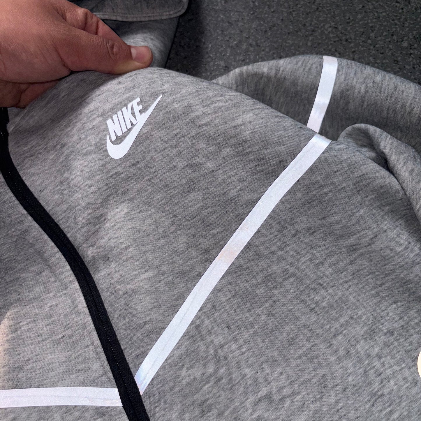 Nike Sportswear Tech Fleece Full Zip Hoodie & Joggers Reflective Details Set