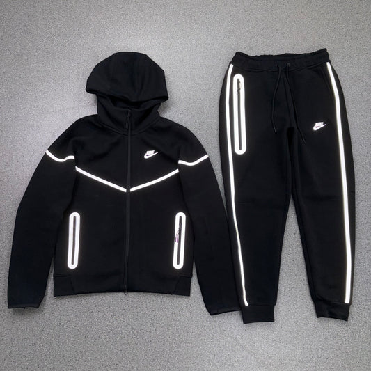 Nike Sportswear Tech Fleece Full Zip Hoodie & Joggers Reflective Details Set