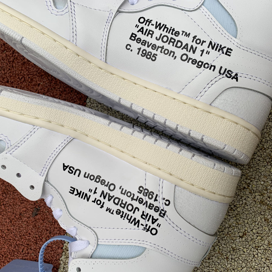 【LJR】 OFF-WHITE x Air Jordan 1 White AJ1 Ow